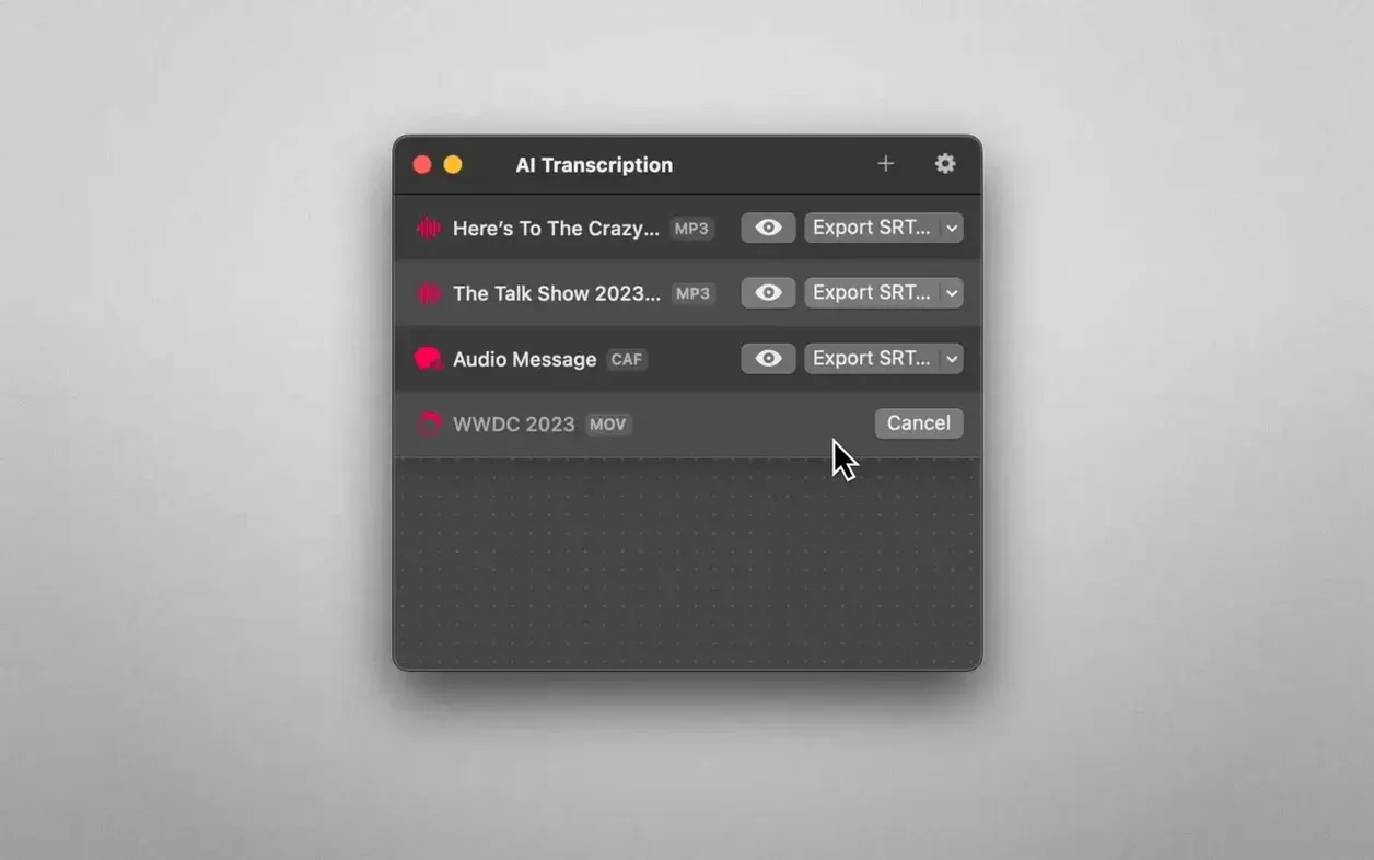 AI Transcription preview 2 AI Transcription 2.16 screenshot 2
