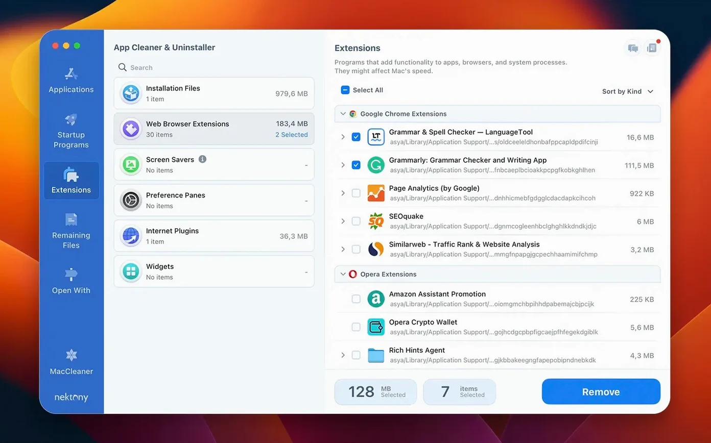 App Cleaner & Uninstaller: picture 3 of 4 Inside App Cleaner & Uninstaller, view 3