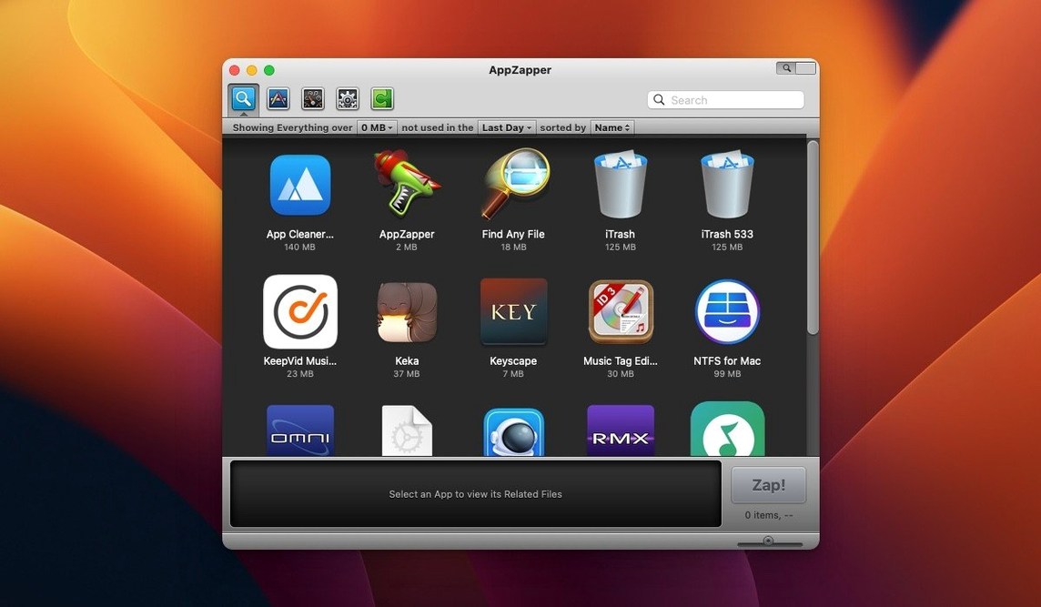 AppZapper: picture 1 of 3 appzapper mac: primary view