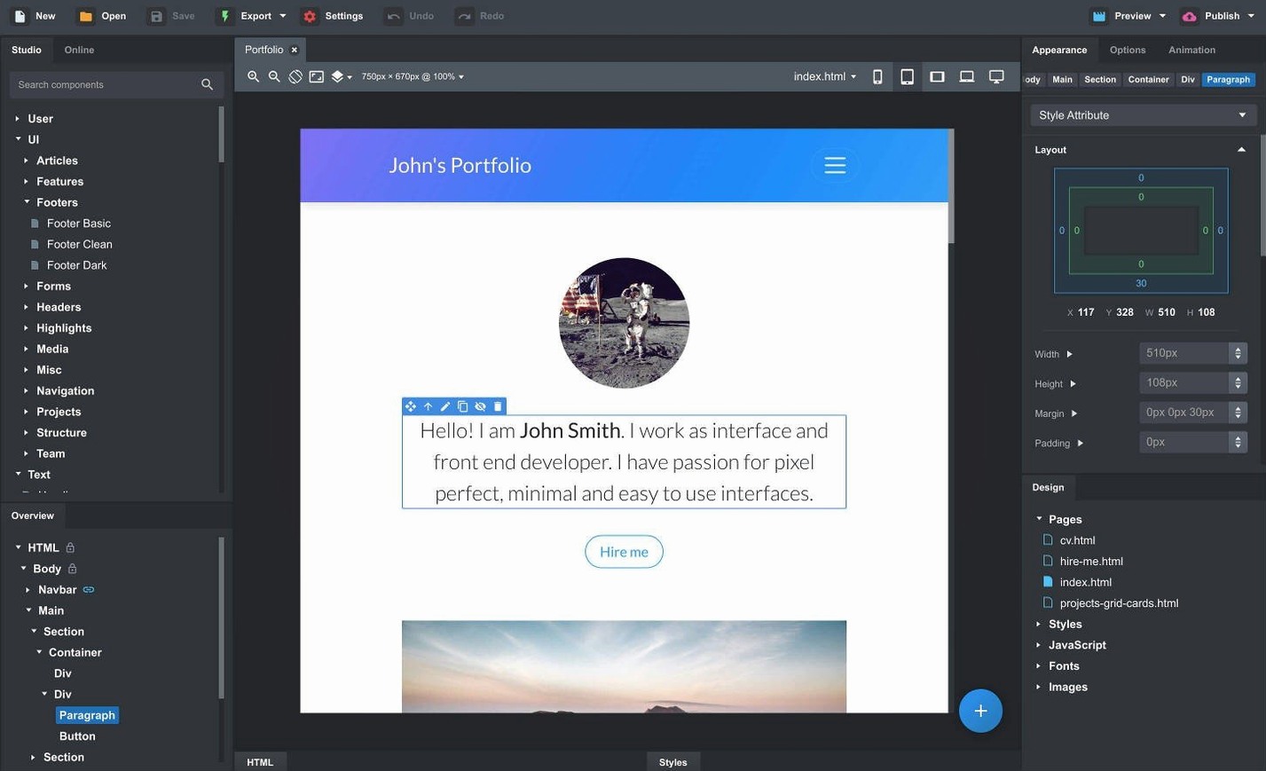 Bootstrap Studio preview 1 Bootstrap Studio for Mac — bootstrap studio mac