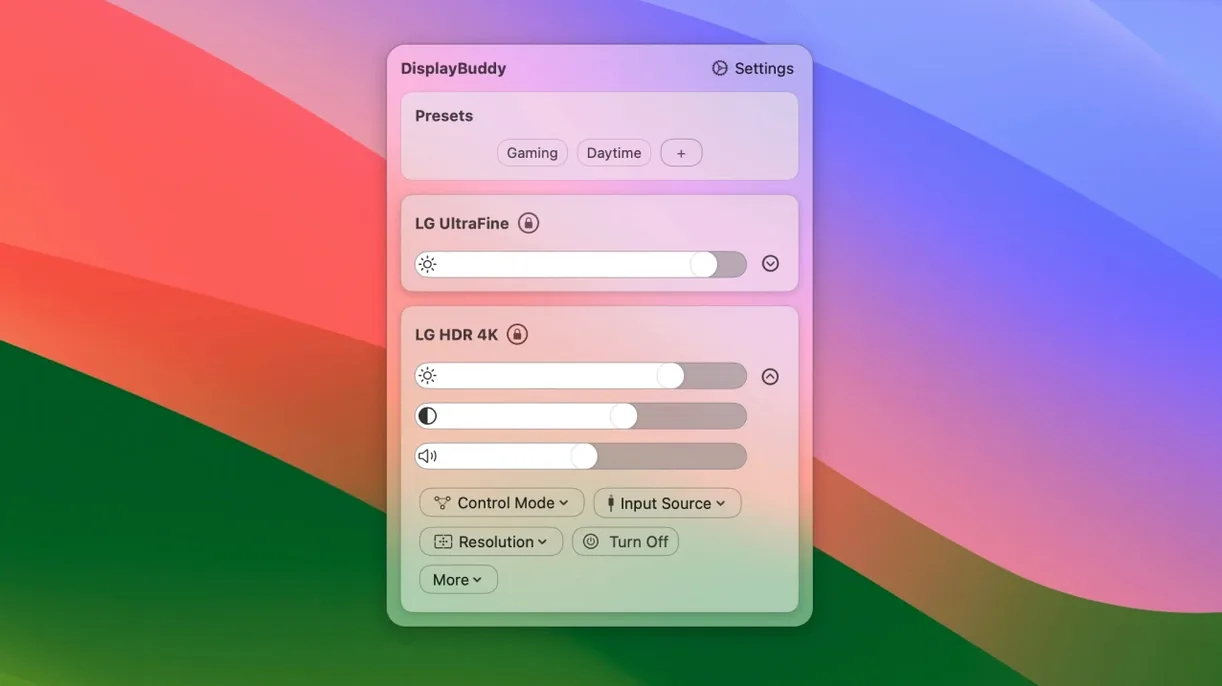 DisplayBuddy preview 2 DisplayBuddy 3.9.6 screenshot 2