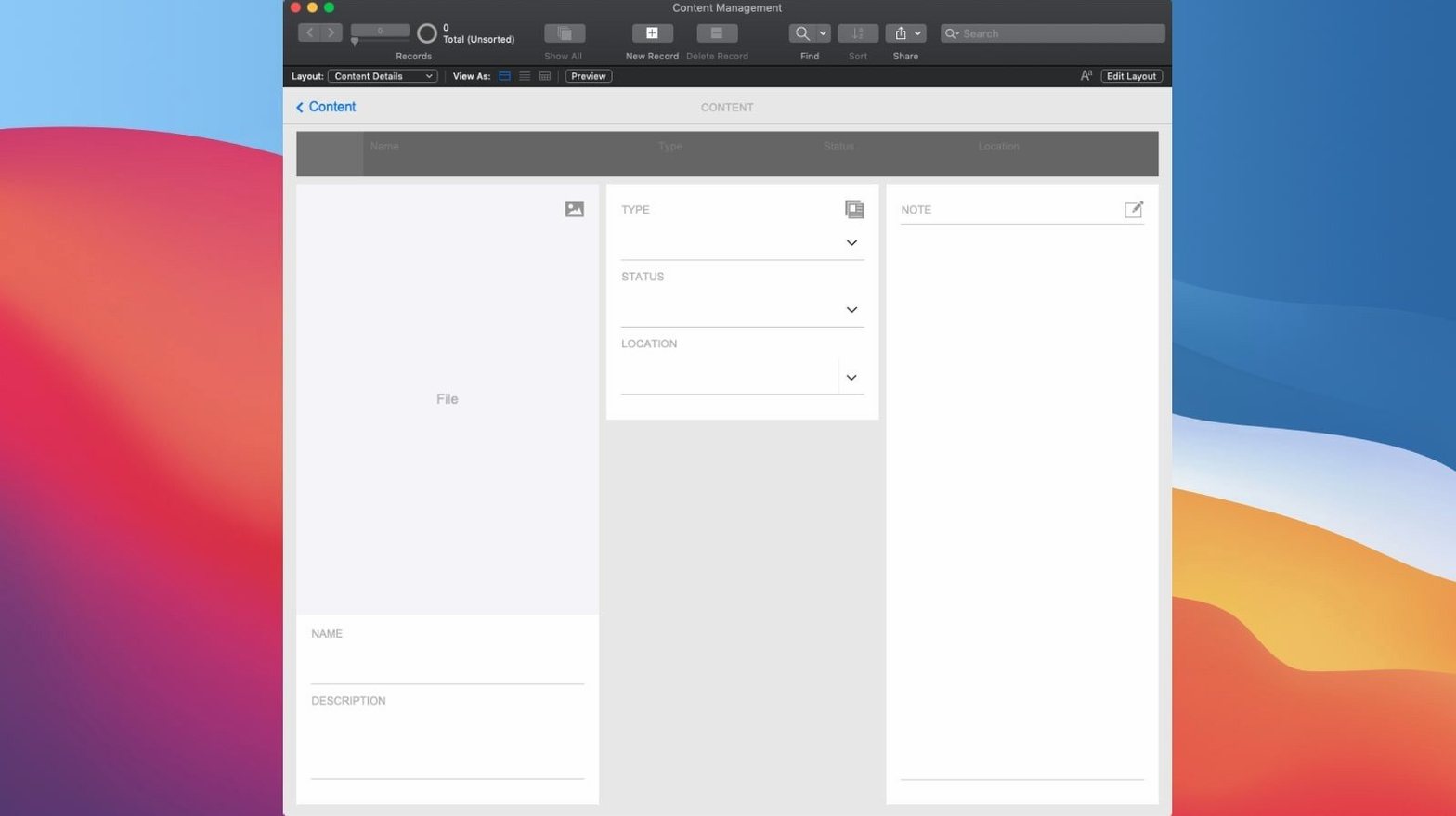 FileMaker Pro preview 2 FileMaker Pro 21.0.1 screenshot 2