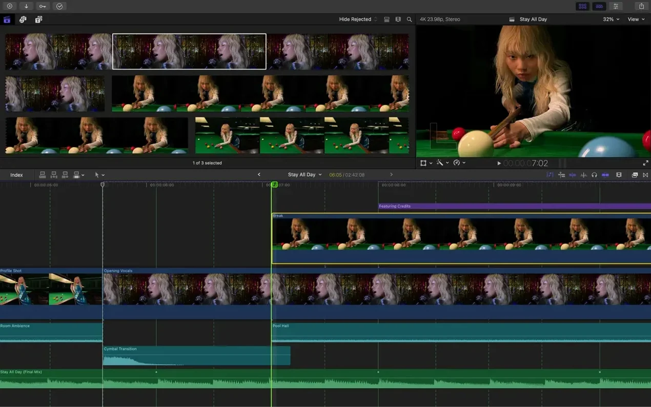 Final Cut Pro: picture 2 of 7 Inside Final Cut Pro, view 2