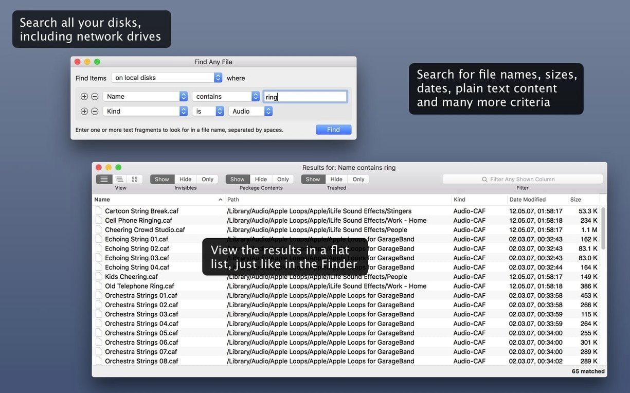 Find Any File preview 1 find any file mac download: primary view