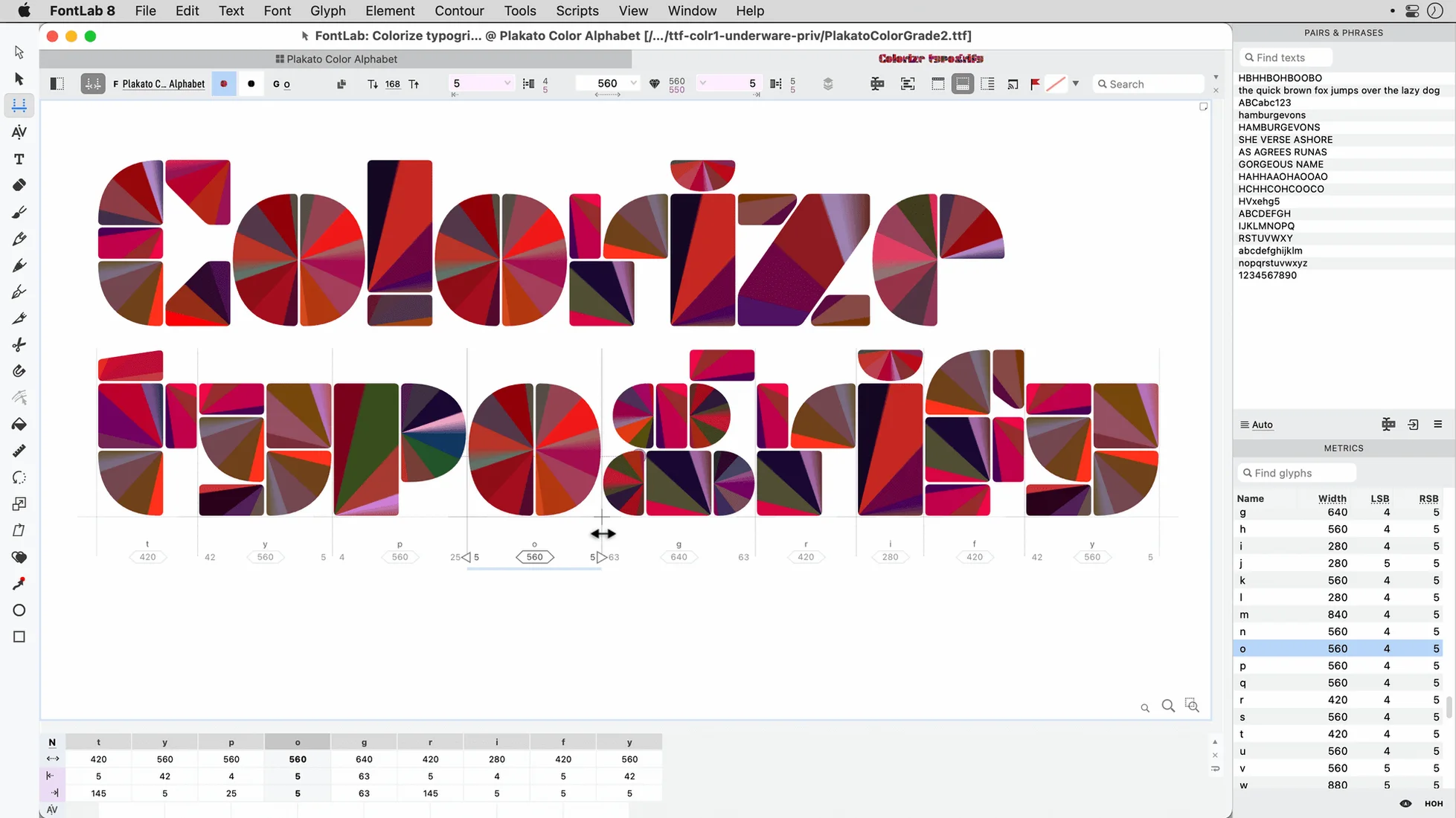 FontLab: picture 4 of 4 Inside FontLab, view 4