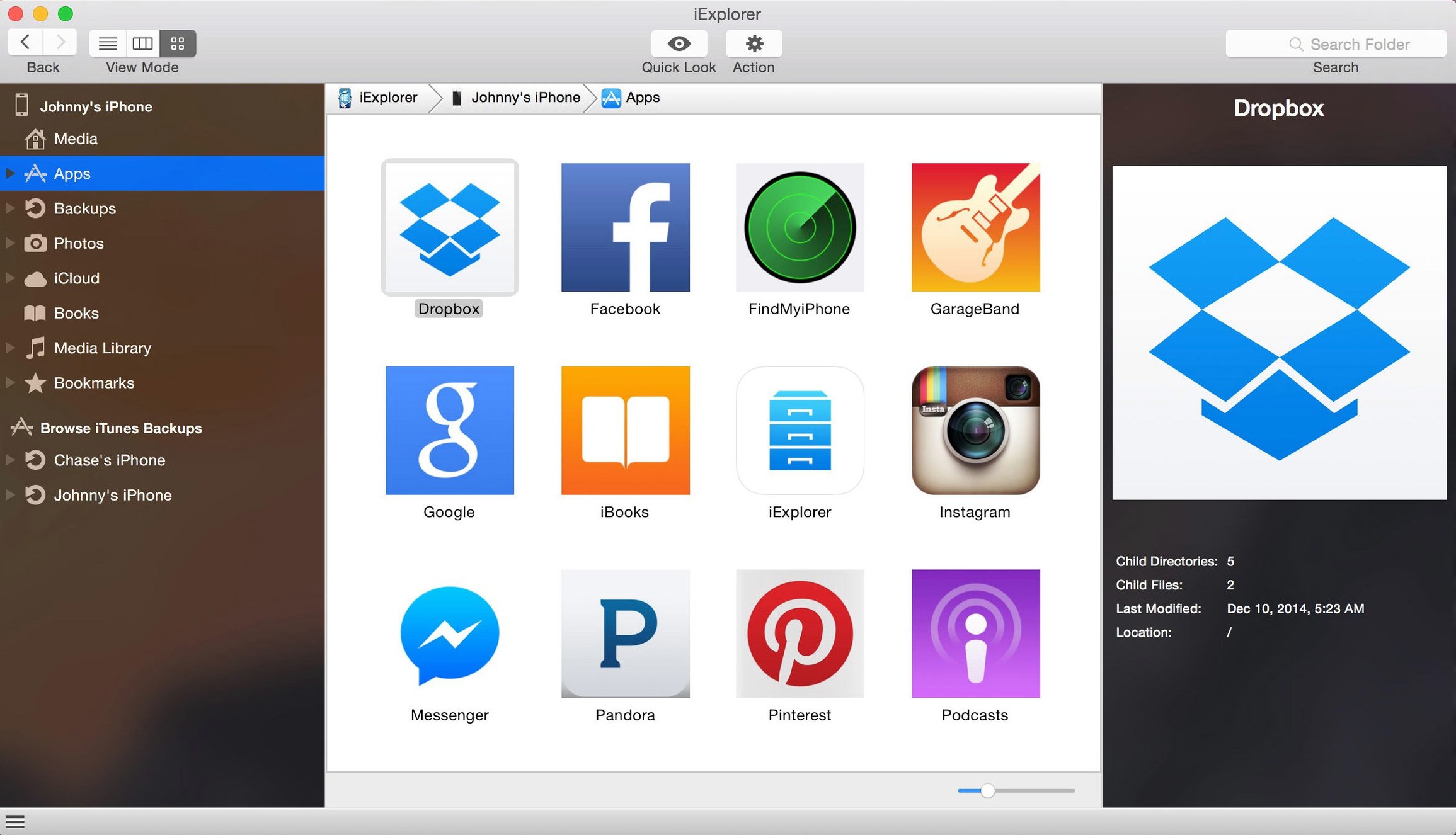iExplorer preview 1 iexplorer torrent: primary view