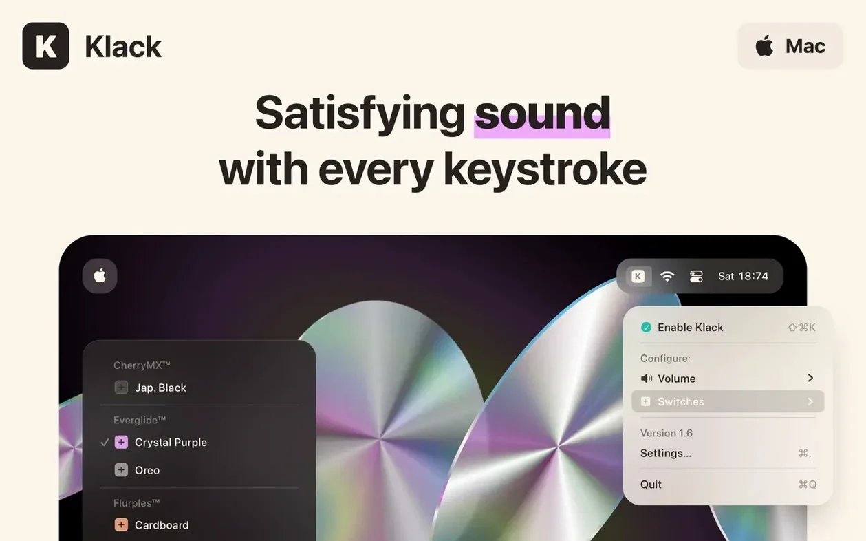 Klack: picture 1 of 2 Klack for Mac — klack mac download