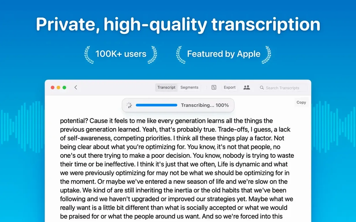 MacWhisper preview 1 macwhisper torrent: primary view