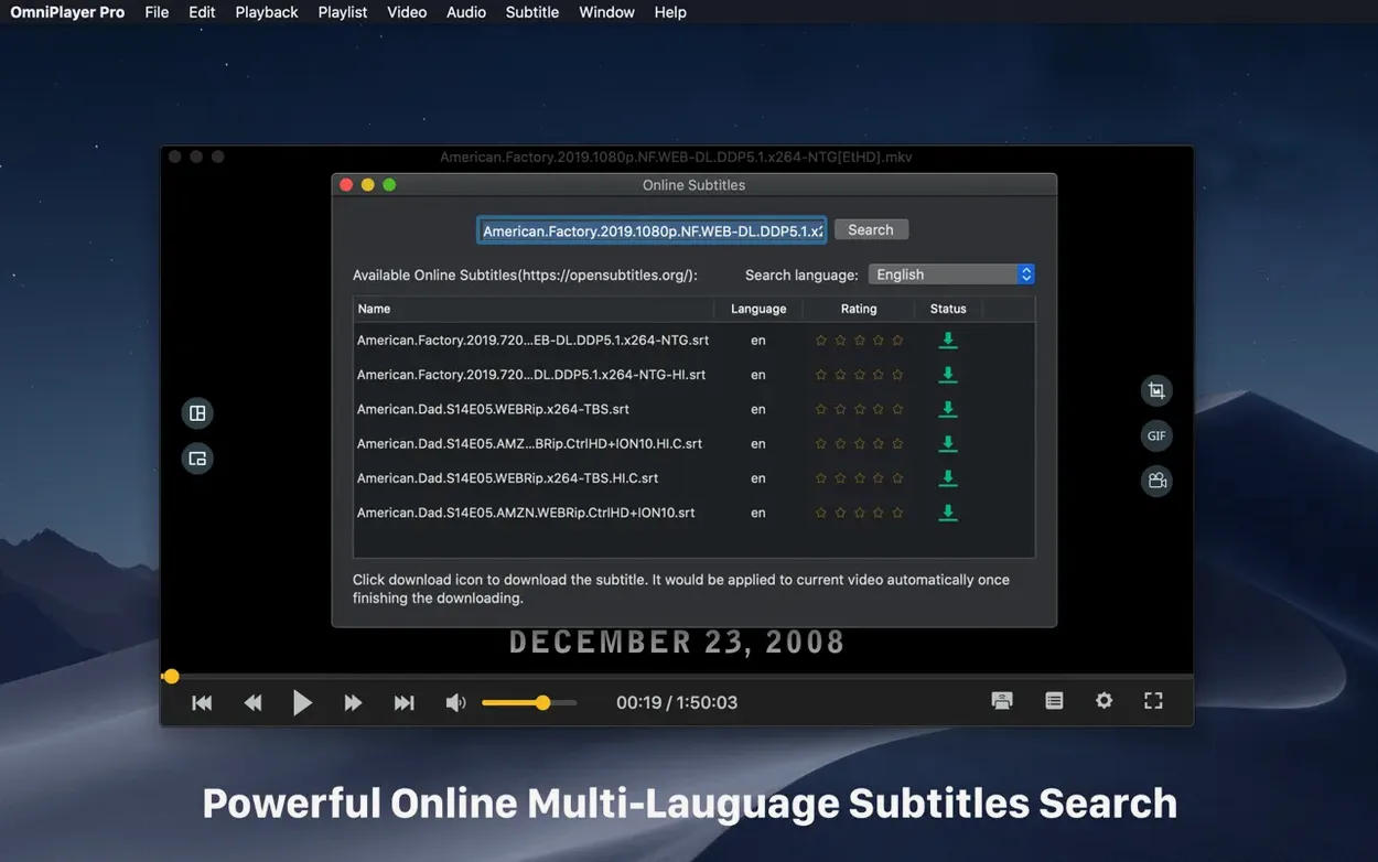 OmniPlayer: MKV Video Player Pro preview 4 OmniPlayer: MKV Video Player Pro 2.1.22 screenshot 4