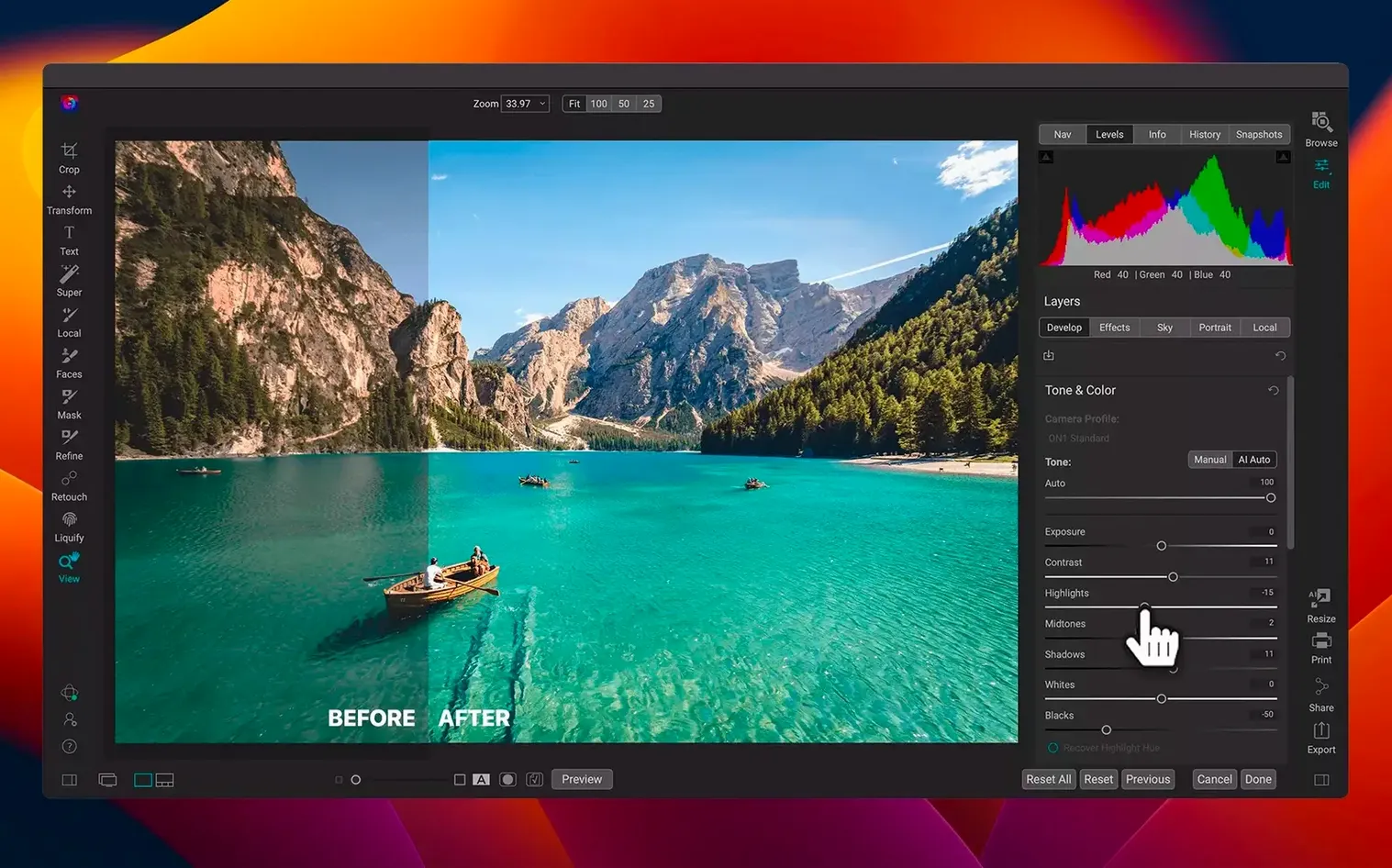ON1 Photo RAW preview 3 ON1 Photo RAW 2026.5.2 v20.5.2.19304 screenshot 3