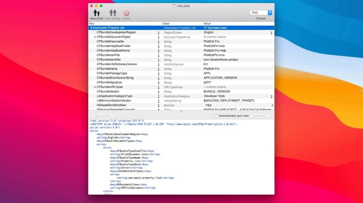 PlistEdit Pro: picture 1 of 4 PlistEdit Pro for Mac — plistedit