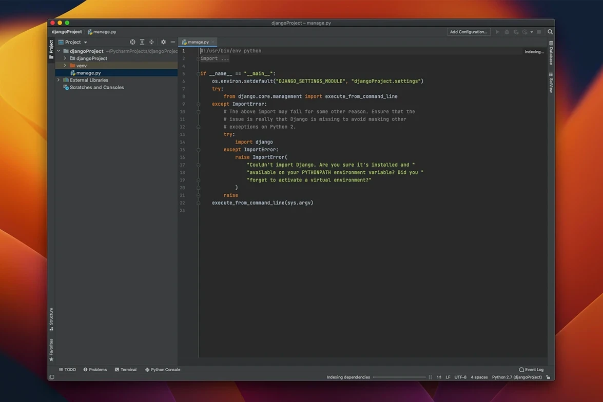 PyCharm: picture 1 of 3 pycharm mac download: primary view