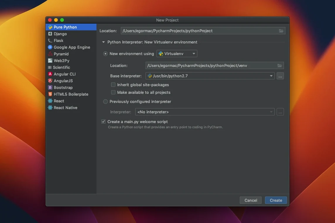 PyCharm: picture 3 of 3 Inside PyCharm, view 3