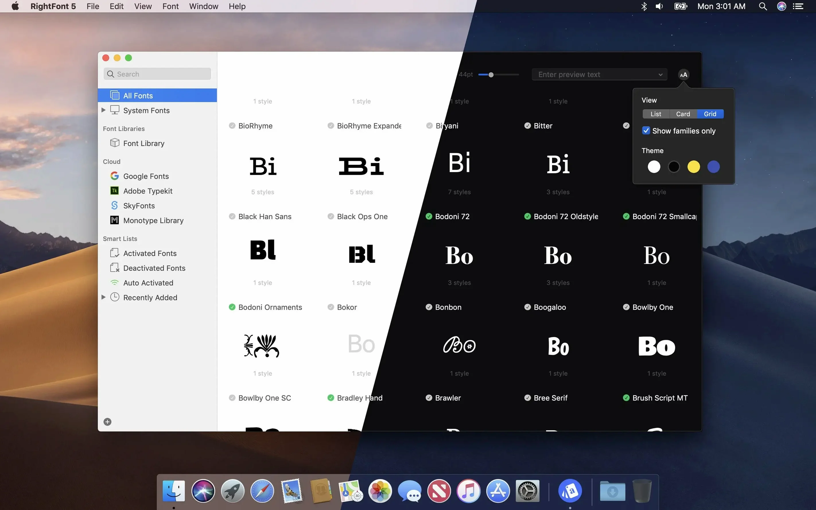 RightFont preview 1 rightfont: primary view