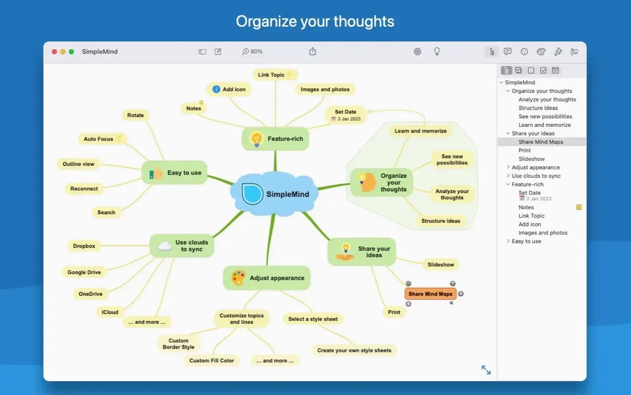 SimpleMind Pro preview 1 SimpleMind Pro for Mac — simplemind pro crack mac