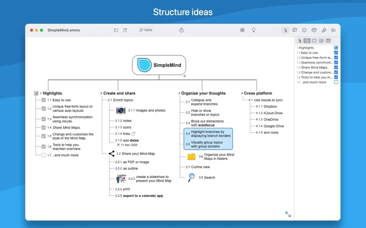 SimpleMind Pro preview 3 SimpleMind Pro 2.10.2 screenshot 3
