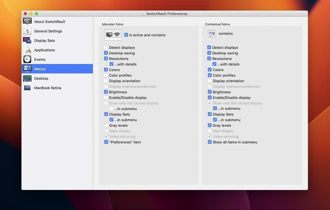 SwitchResX preview 1 SwitchResX for Mac — switchresx serial