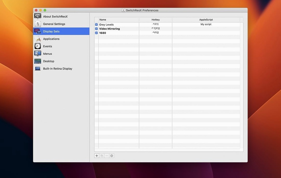 SwitchResX preview 3 SwitchResX 4.14.2 screenshot 3