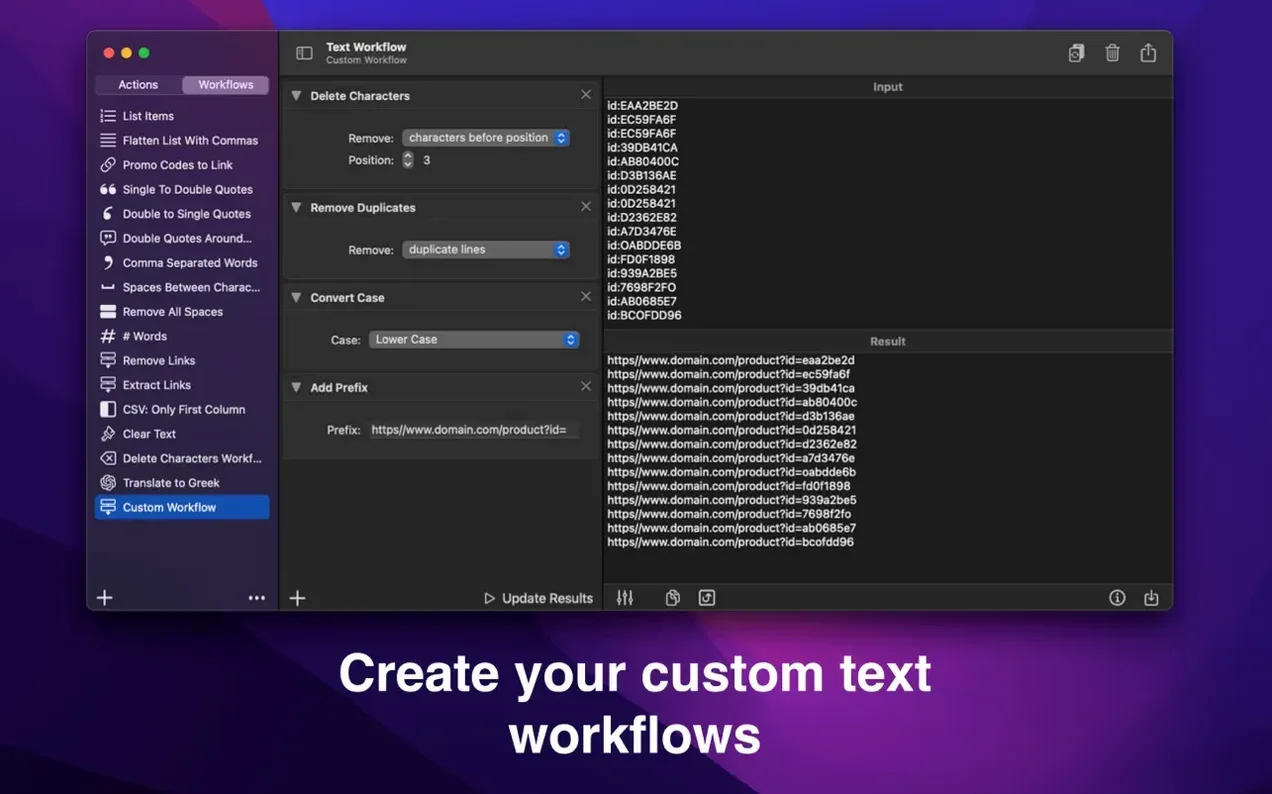 Text Workflow: picture 2 of 4 Inside Text Workflow, view 2