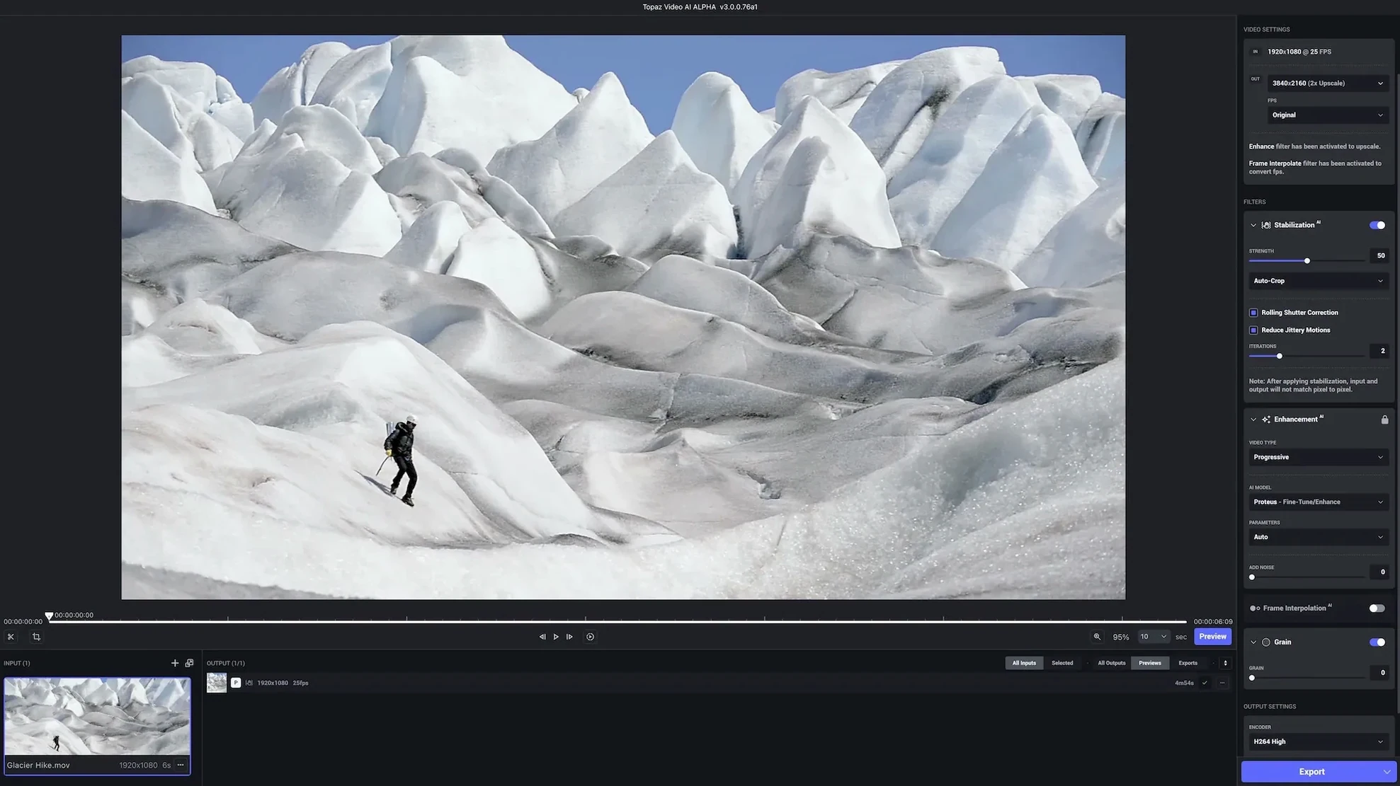 Topaz Video AI preview 2 Topaz Video AI 1.7.1 screenshot 2
