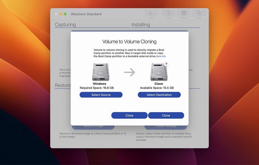 Winclone Pro preview 2 Winclone Pro 10.5 screenshot 2