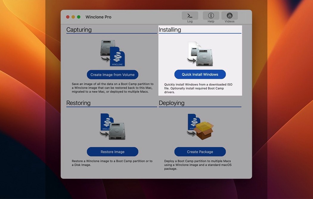 Winclone Pro preview 3 Winclone Pro 10.5 screenshot 3