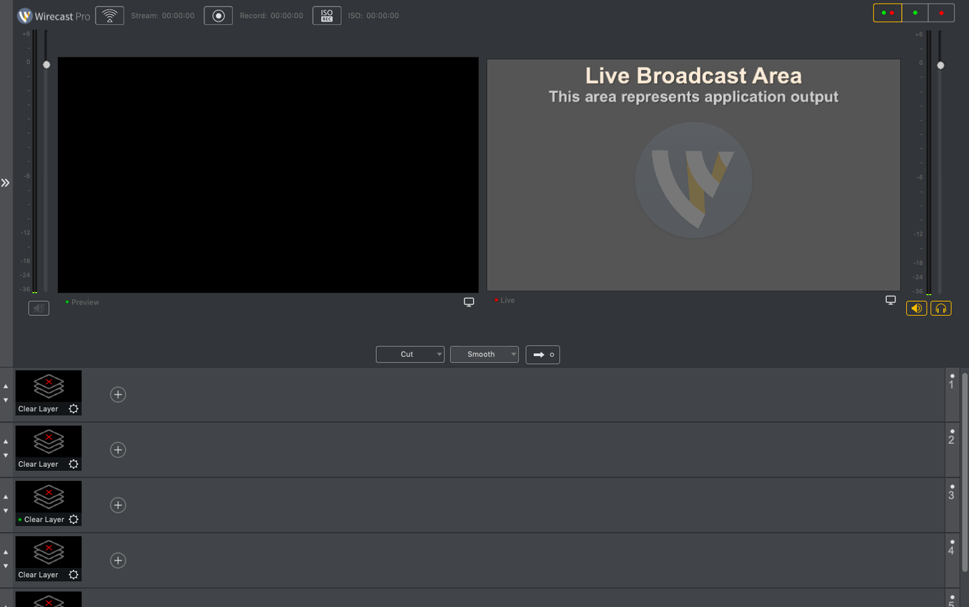 Wirecast Pro: picture 1 of 4 wirecast: primary view