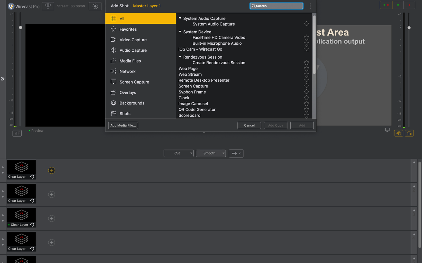 Wirecast Pro: picture 2 of 4 Inside Wirecast Pro, view 2